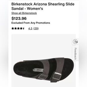 BIRKENSTOCK ARIZONA SHEARLING DESERT DUST BLACK